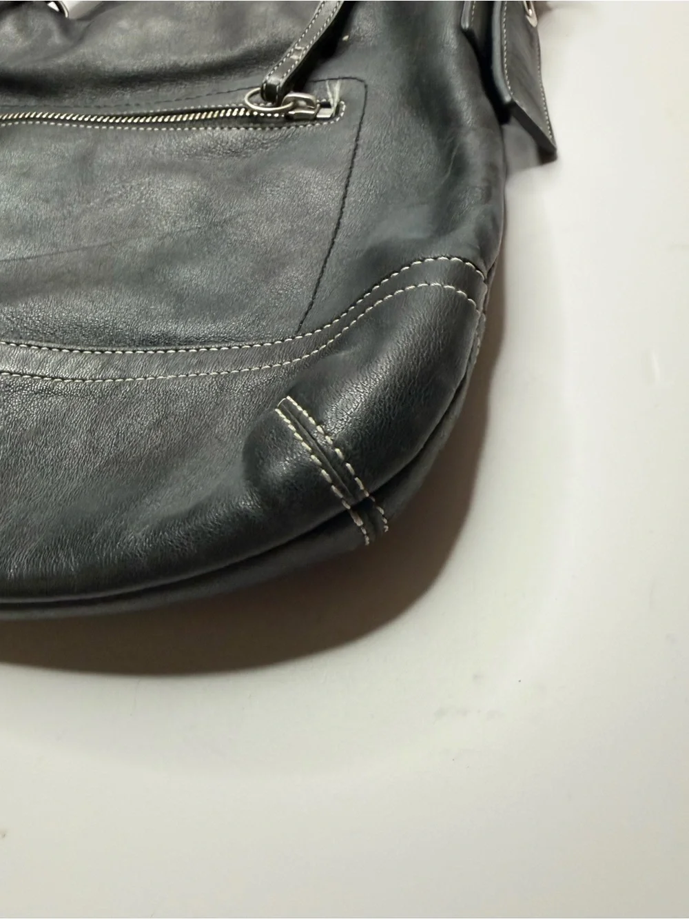 Coach vintage Soho Slim Black Leather Shoulder Bag with Tassel
